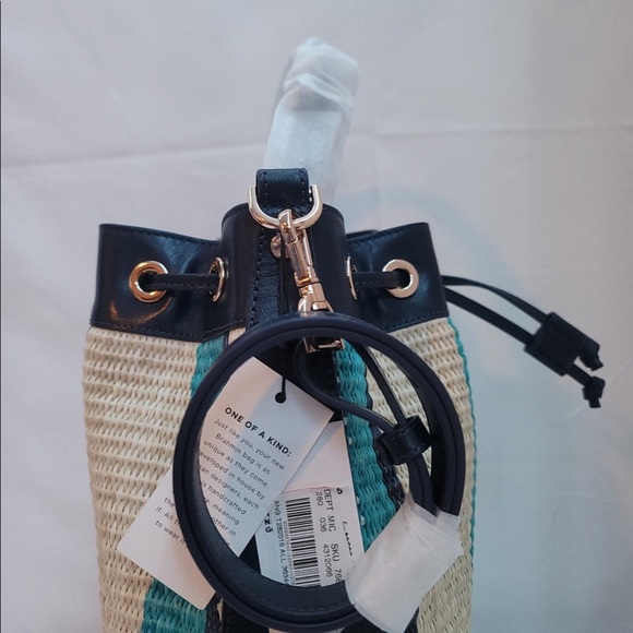 BRAHMIN
Anguilla Collection Marlowe Striped Drawstring Straw Bucket Shoulder Bag - Picture 5 of 13